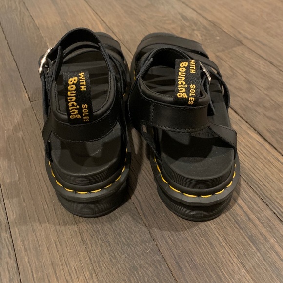 New Dr. Martens Black Blaire Platform Sandals - Picture 7 of 11
